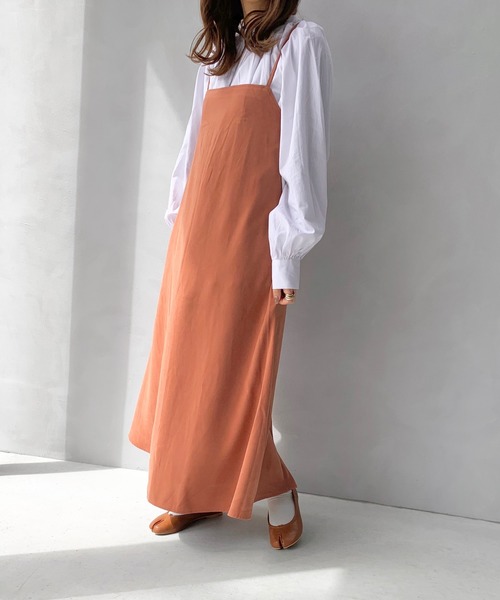 LE MORE（リモア）の「サロペットワンピース/バックリボンキャミワンピース（ワンピース・レディース・ブラウン/オレンジ系その他・FREE）」の13枚目の写真