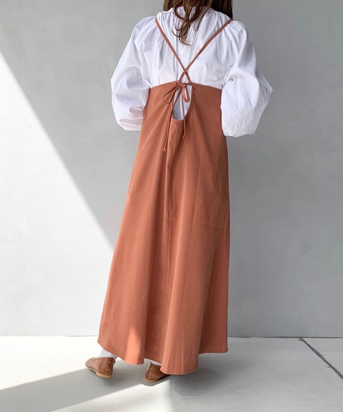 LE MORE（リモア）の「サロペットワンピース/バックリボンキャミワンピース（ワンピース・レディース・ブラウン/オレンジ系その他・FREE）」の15枚目の写真