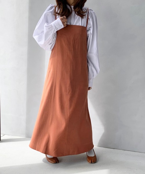 LE MORE（リモア）の「サロペットワンピース/バックリボンキャミワンピース（ワンピース・レディース・ブラウン/オレンジ系その他・FREE）」の16枚目の写真