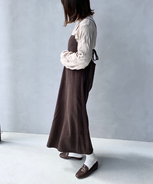 LE MORE（リモア）の「サロペットワンピース/バックリボンキャミワンピース（ワンピース・レディース・ブラウン/オレンジ系その他・FREE）」の21枚目の写真