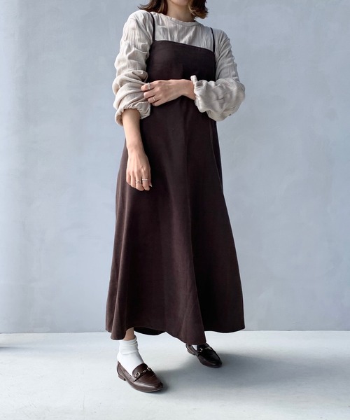 LE MORE（リモア）の「サロペットワンピース/バックリボンキャミワンピース（ワンピース・レディース・ブラウン/オレンジ系その他・FREE）」の4枚目の写真