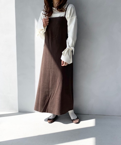 LE MORE（リモア）の「サロペットワンピース/バックリボンキャミワンピース（ワンピース・レディース・ブラウン/オレンジ系その他・FREE）」の7枚目の写真