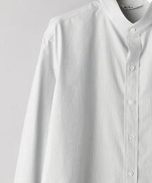 AURALEE 半袖シャツ クリーム色ストライプ AURALEE オーラリー 19SS 日本製 FINX SILK STRIPE SHIRTS