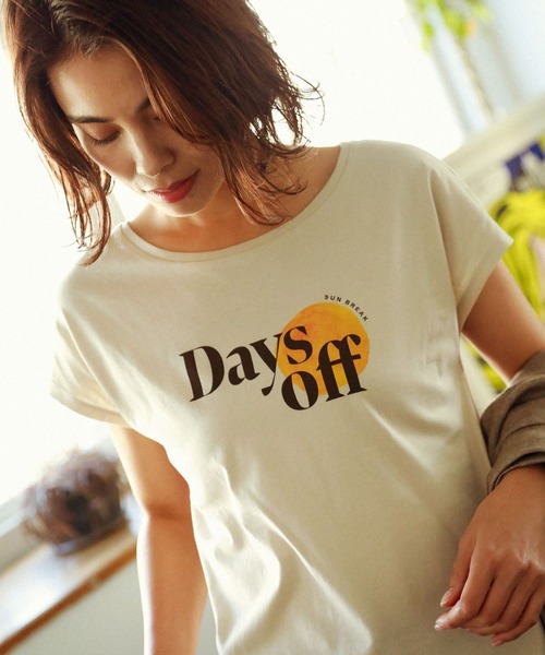 BAYFLOW(ベイフロー)の「カリフォルニアコットンアソートロゴTee(Tシャツ/カットソー・レディース・ベージュ/ブルー/オレンジ/ホワイト・SMALL/MEDIUM)」の9枚目の写真