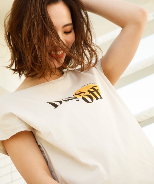 BAYFLOW(ベイフロー)の「カリフォルニアコットンアソートロゴTee(Tシャツ/カットソー・レディース・ベージュ/ブルー/オレンジ/ホワイト・SMALL/MEDIUM)」の6枚目の写真