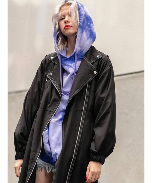 jouetie（ジュエティ）の「タイダイルーズフーディ（パーカー・レディース・パープル/ブラウン/グリーン・MEDIUM）」の13枚目の写真