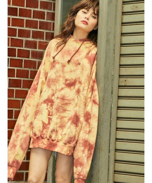 jouetie（ジュエティ）の「タイダイルーズフーディ（パーカー・レディース・パープル/ブラウン/グリーン・MEDIUM）」の11枚目の写真