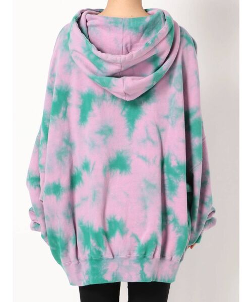 jouetie（ジュエティ）の「タイダイルーズフーディ（パーカー・レディース・パープル/ブラウン/グリーン・MEDIUM）」の7枚目の写真