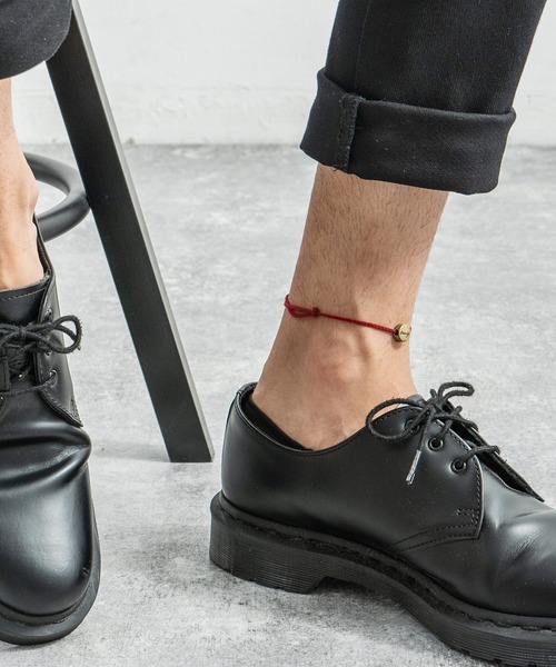 Rocky Monroe（ロッキーモンロー）の「プレート チャーム アンクレット（アンクレット・メンズ・ブラック/ブラウン/グレー/ネイビー/レッド/ターコイズブルー/ホワイト/ベージュ/ブラック系その他/ブルー系その他/ブラウン系その他/グレー系その他/レッド系その他/グリーン/オレンジ・FREE）」の14枚目の写真