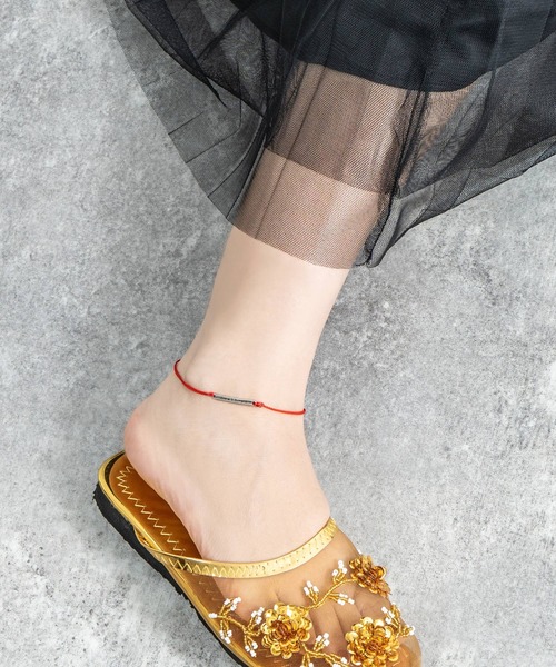 Rocky Monroe（ロッキーモンロー）の「プレート チャーム アンクレット（アンクレット・メンズ・ブラック/ブラウン/グレー/ネイビー/レッド/ターコイズブルー/ホワイト/ベージュ/ブラック系その他/ブルー系その他/ブラウン系その他/グレー系その他/レッド系その他/グリーン/オレンジ・FREE）」の13枚目の写真