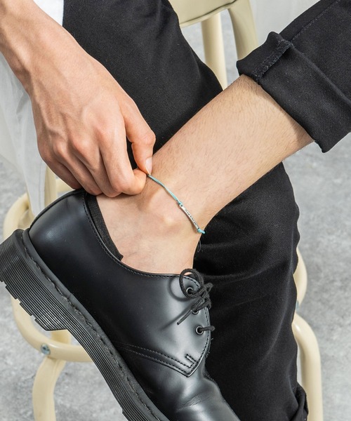 Rocky Monroe（ロッキーモンロー）の「プレート チャーム アンクレット（アンクレット・メンズ・ブラック/ブラウン/グレー/ネイビー/レッド/ターコイズブルー/ホワイト/ベージュ/ブラック系その他/ブルー系その他/ブラウン系その他/グレー系その他/レッド系その他/グリーン/オレンジ・FREE）」の18枚目の写真