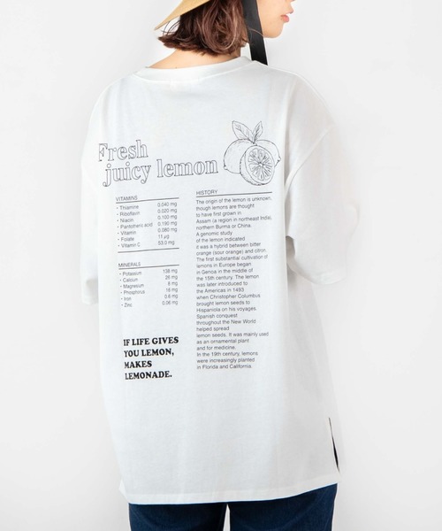 WEGO（ウィゴー）の「WEGO/メッセージバックプリントTシャツ（Tシャツ/カットソー・レディース・ホワイト/グリーン系その他・FREE）」の2枚目の写真