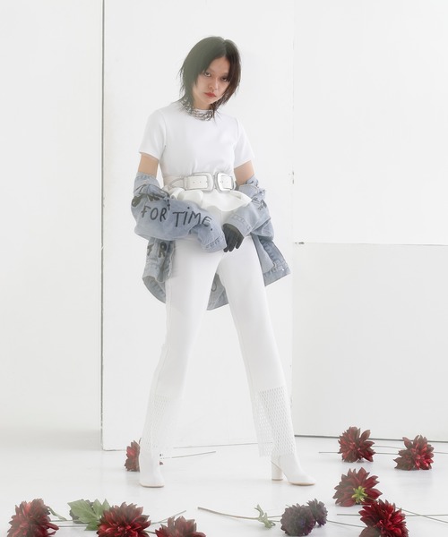 Narcissus(ナルシス)の「【Narcissus】メッシュパンツ(その他パンツ・レディース・ホワイト/ブラック・36)」の17枚目の写真