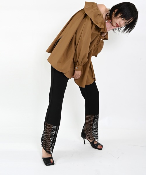 Narcissus(ナルシス)の「【Narcissus】メッシュパンツ(その他パンツ・レディース・ホワイト/ブラック・36)」の13枚目の写真
