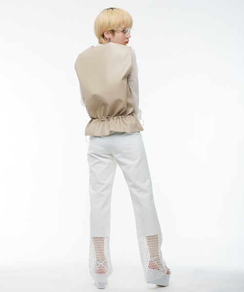 Narcissus(ナルシス)の「【Narcissus】メッシュパンツ(その他パンツ・レディース・ホワイト/ブラック・36)」の12枚目の写真