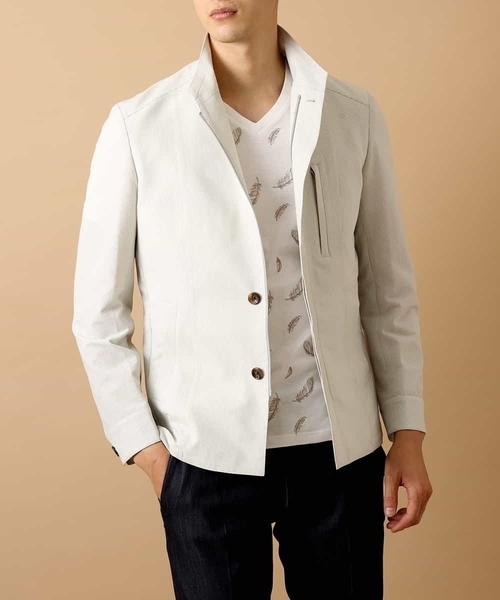 MICHEL KLEIN HOMME (ミッシェルクランオム)の「ジャケット(クールマックスサッカー)(その他アウター・メンズ・ベージュ/ライトグレー・46/48/51)」の5枚目の写真