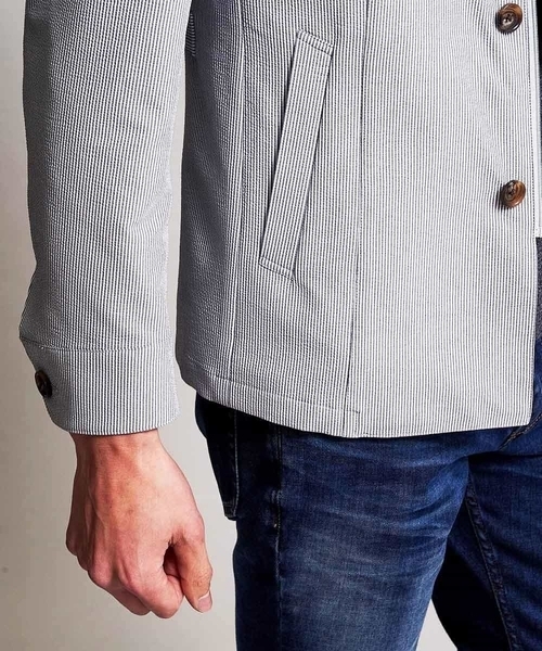 MICHEL KLEIN HOMME (ミッシェルクランオム)の「ジャケット(クールマックスサッカー)(その他アウター・メンズ・ベージュ/ライトグレー・46/48/51)」の14枚目の写真