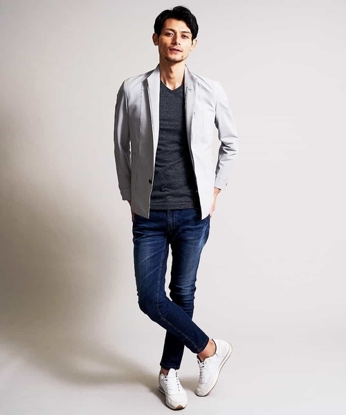 MICHEL KLEIN HOMME (ミッシェルクランオム)の「ジャケット(クールマックスサッカー)(その他アウター・メンズ・ベージュ/ライトグレー・46/48/51)」の20枚目の写真