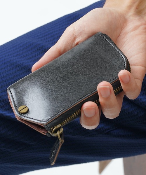 MURA（ムラ）の「イタリアンレザー Ｌ字ファスナー カードキー対応 スマート キーケース（キーケース/キーアクセサリー・レディース・ダークブラウン/ブラック/キャメル/ネイビー/イエロー/グリーン・FREE）」の13枚目の写真