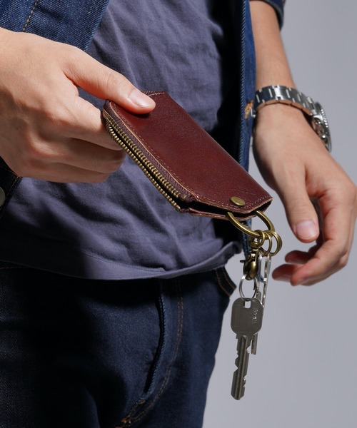 MURA（ムラ）の「イタリアンレザー Ｌ字ファスナー カードキー対応 スマート キーケース（キーケース/キーアクセサリー・レディース・ダークブラウン/ブラック/キャメル/ネイビー/イエロー/グリーン・FREE）」の10枚目の写真