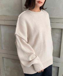 moment+ | 3G 配色ハンドステッチニットプルオーバー(ニット/セーター)