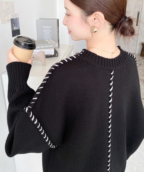 【美品✨】nagonstans ハンドステッチプルオーバーニット 刺繍 ハンドステッチ プルオーバー（ニット/セーター）｜BEAMS HEART