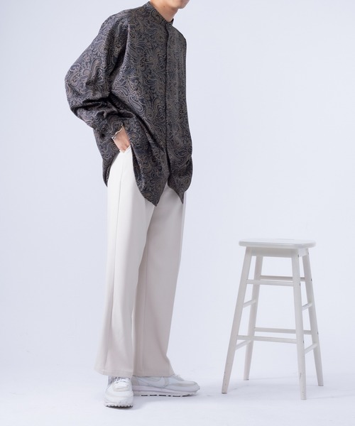 kutir（クティール）の「着回し抜群2タックストレートパンツ（その他パンツ・メンズ・ブラック/パープル/オフホワイト/ダークブルー・SMALL/MEDIUM/LARGE）」の7枚目の写真