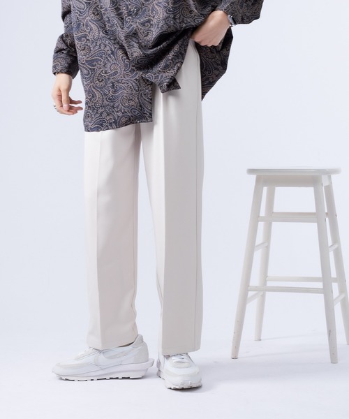 kutir（クティール）の「着回し抜群2タックストレートパンツ（その他パンツ・メンズ・ブラック/パープル/オフホワイト/ダークブルー・SMALL/MEDIUM/LARGE）」の9枚目の写真