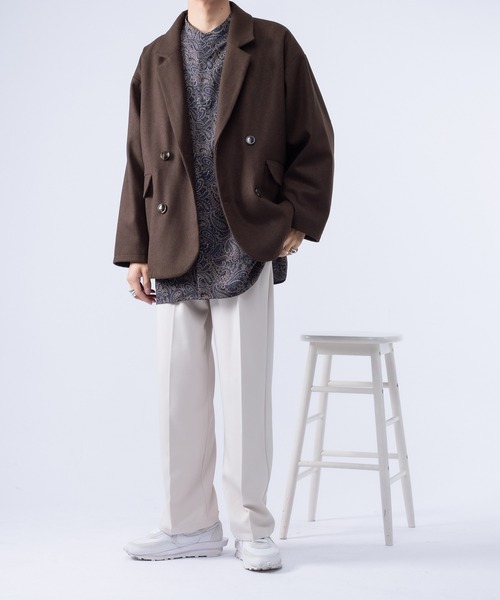 kutir（クティール）の「着回し抜群2タックストレートパンツ（その他パンツ・メンズ・ブラック/パープル/オフホワイト/ダークブルー・SMALL/MEDIUM/LARGE）」の12枚目の写真