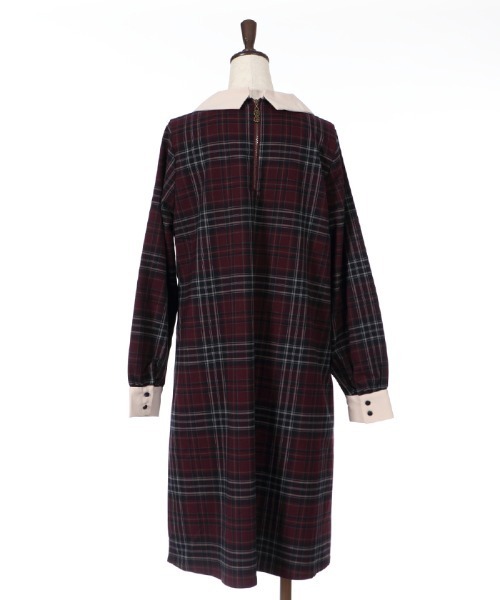 axes femme（アクシーズファム）の「チェック柄サックワンピース