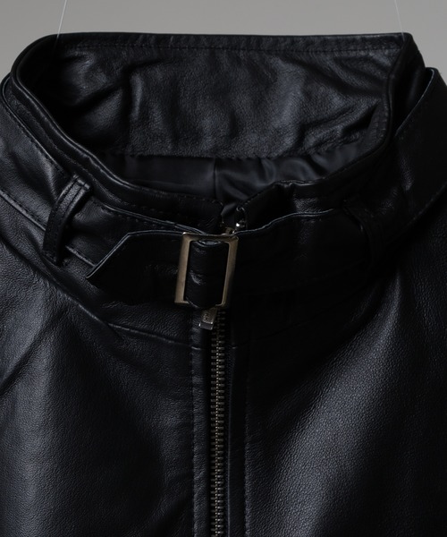 EVOLUTION（エボリューション）の「【EVOLUTION】レザーライダーズブルゾン（ライダースジャケット・メンズ・ブラウン/ブラック・M/L/2L）」の5枚目の写真
