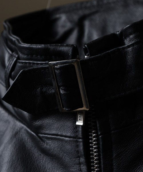 EVOLUTION（エボリューション）の「【EVOLUTION】レザーライダーズブルゾン（ライダースジャケット・メンズ・ブラウン/ブラック・M/L/2L）」の6枚目の写真