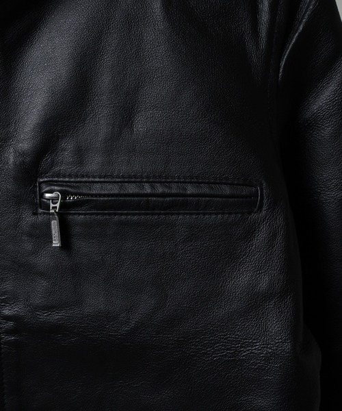 EVOLUTION（エボリューション）の「【EVOLUTION】レザーライダーズブルゾン（ライダースジャケット・メンズ・ブラウン/ブラック・M/L/2L）」の8枚目の写真