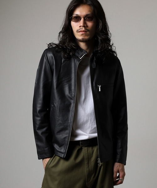 EVOLUTION（エボリューション）の「【EVOLUTION】レザーライダーズブルゾン（ライダースジャケット・メンズ・ブラウン/ブラック・M/L/2L）」の22枚目の写真