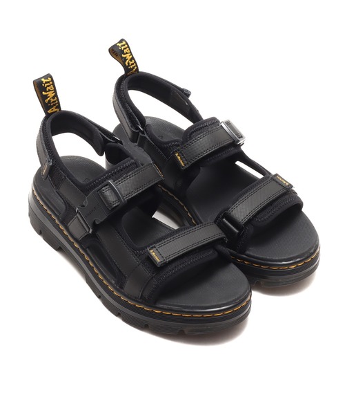 Dr. Martens(ドクターマーチン)の「Dr.Martens TRACT FORSTER BLACK POLY RIP STOP+ELEMENT / ドクターマーチン トラクト フォレスター ブラック ポリー リップストップ+エレメント(サンダル・メンズ・ブラック・4/6/8/9/5/7/3)」の1枚目の写真