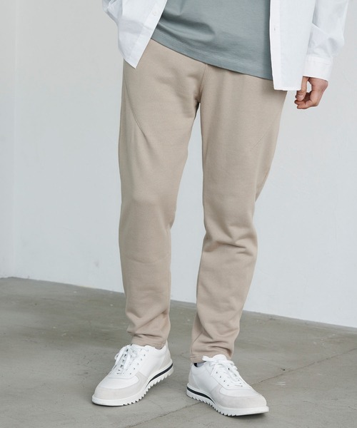 エフォートレス ラウンジ裏毛テーパードダーツスウェットパンツ