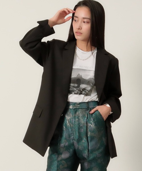 AULI(アウリィ)の「【低身長向けサイズ】ロングテーラードジャケット(テーラードジャケット・レディース・パープル/ブルー/ブラック・XS/S)」の5枚目の写真