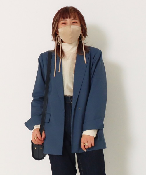 AULI(アウリィ)の「【低身長向けサイズ】ロングテーラードジャケット(テーラードジャケット・レディース・パープル/ブルー/ブラック・XS/S)」の7枚目の写真