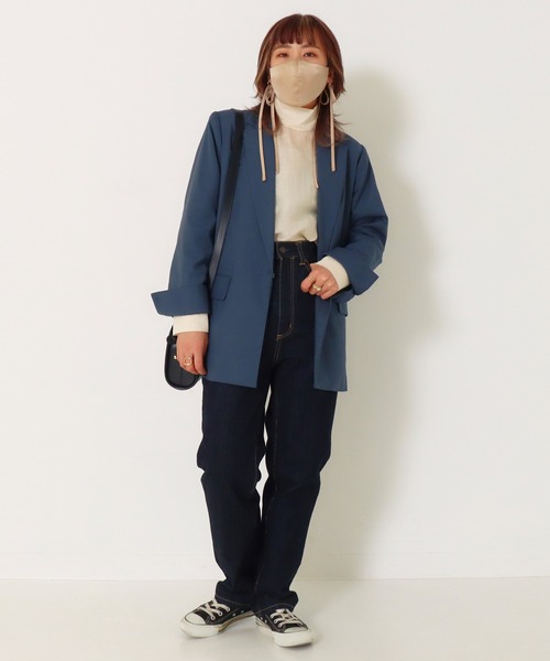 AULI(アウリィ)の「【低身長向けサイズ】ロングテーラードジャケット(テーラードジャケット・レディース・パープル/ブルー/ブラック・XS/S)」の6枚目の写真