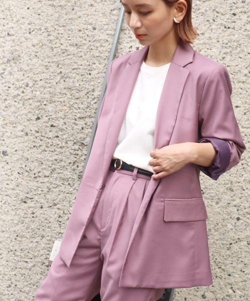 AULI(アウリィ)の「【低身長向けサイズ】ロングテーラードジャケット(テーラードジャケット・レディース・パープル/ブルー/ブラック・XS/S)」の9枚目の写真