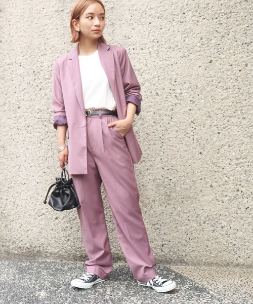 AULI(アウリィ)の「【低身長向けサイズ】ロングテーラードジャケット(テーラードジャケット・レディース・パープル/ブルー/ブラック・XS/S)」の11枚目の写真