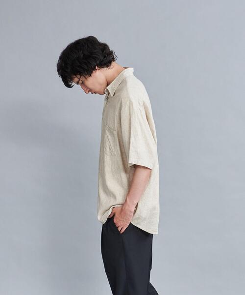 Steven Alan（スティーブンアラン）の「＜Steven Alan＞ LEGGIUNO/LNN REVERSE SEAM SHORT SLEEVE SHIRT-LOOSE/シャツ（シャツ/ブラウス・メンズ・ベージュ・S/M/XL/L）」の4枚目の写真