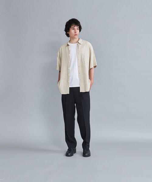 Steven Alan（スティーブンアラン）の「＜Steven Alan＞ LEGGIUNO/LNN REVERSE SEAM SHORT SLEEVE SHIRT-LOOSE/シャツ（シャツ/ブラウス・メンズ・ベージュ・S/M/XL/L）」の8枚目の写真