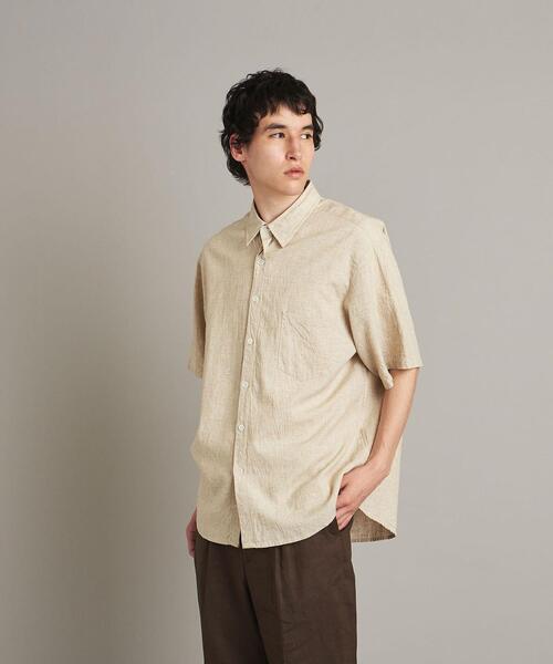 Steven Alan（スティーブンアラン）の「＜Steven Alan＞ LEGGIUNO/LNN REVERSE SEAM SHORT SLEEVE SHIRT-LOOSE/シャツ（シャツ/ブラウス・メンズ・ベージュ・S/M/XL/L）」の11枚目の写真