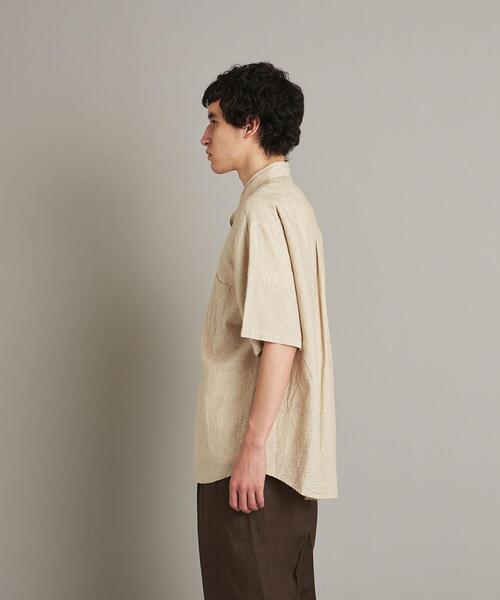 Steven Alan（スティーブンアラン）の「＜Steven Alan＞ LEGGIUNO/LNN REVERSE SEAM SHORT SLEEVE SHIRT-LOOSE/シャツ（シャツ/ブラウス・メンズ・ベージュ・S/M/XL/L）」の2枚目の写真