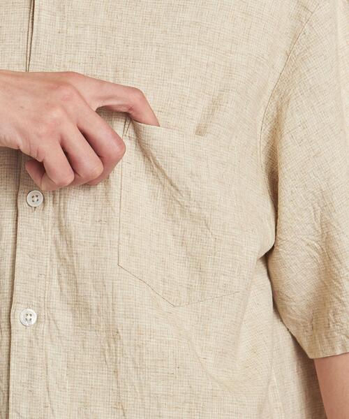 Steven Alan（スティーブンアラン）の「＜Steven Alan＞ LEGGIUNO/LNN REVERSE SEAM SHORT SLEEVE SHIRT-LOOSE/シャツ（シャツ/ブラウス・メンズ・ベージュ・S/M/XL/L）」の13枚目の写真