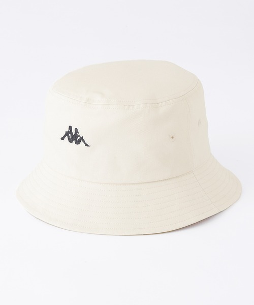 Kappa（カッパ）の「Kappa / カッパ 別注 ワンポイント ロゴ刺繍 ツイルバケットハット/ベルハット（ハット・メンズ・ブラック/オフホワイト/ベージュ・FREE）」の4枚目の写真
