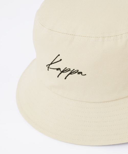 Kappa（カッパ）の「Kappa / カッパ 別注 ワンポイント ロゴ刺繍 ツイルバケットハット/ベルハット（ハット・メンズ・ブラック/オフホワイト/ベージュ・FREE）」の8枚目の写真