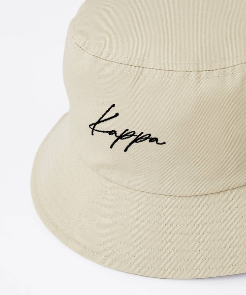 Kappa（カッパ）の「Kappa / カッパ 別注 ワンポイント ロゴ刺繍 ツイルバケットハット/ベルハット（ハット・メンズ・ブラック/オフホワイト/ベージュ・FREE）」の14枚目の写真