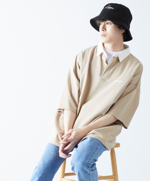 Kappa（カッパ）の「Kappa / カッパ 別注 ワンポイント ロゴ刺繍 ツイルバケットハット/ベルハット（ハット・メンズ・ブラック/オフホワイト/ベージュ・FREE）」の21枚目の写真